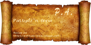 Pattyán Anna névjegykártya