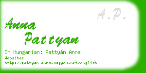 anna pattyan business card